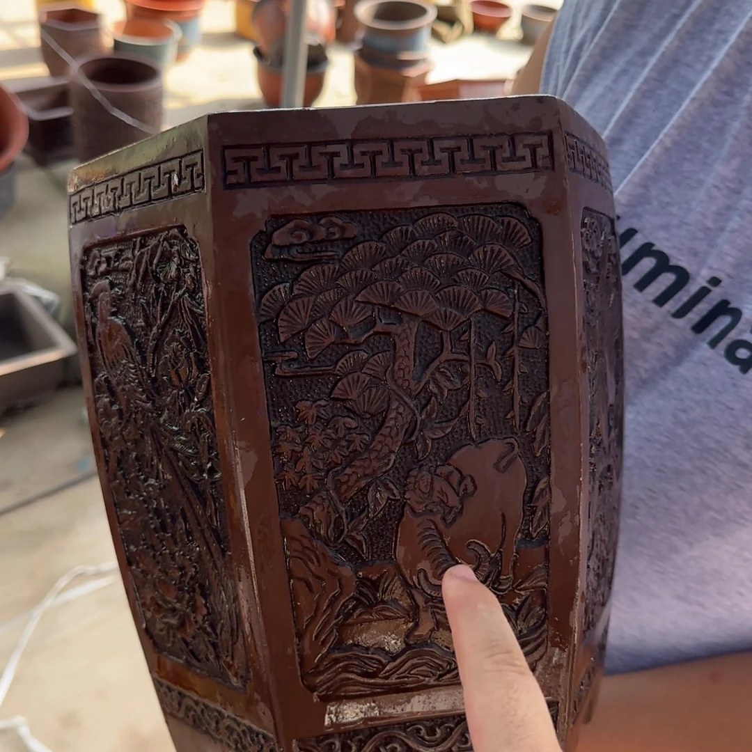 紫砂花盆口径20.25口径