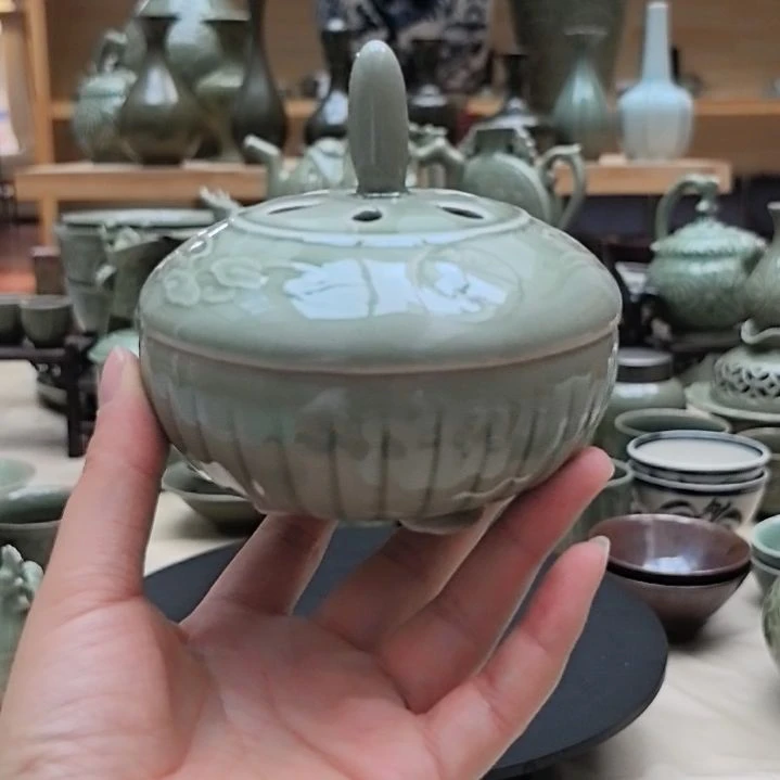 炉耀州窑青瓷小香炉（微瑕福利）