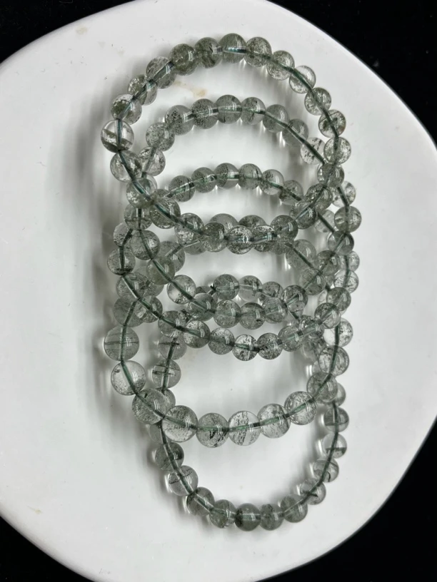 天然绿幽灵满天星手串多样性发其一