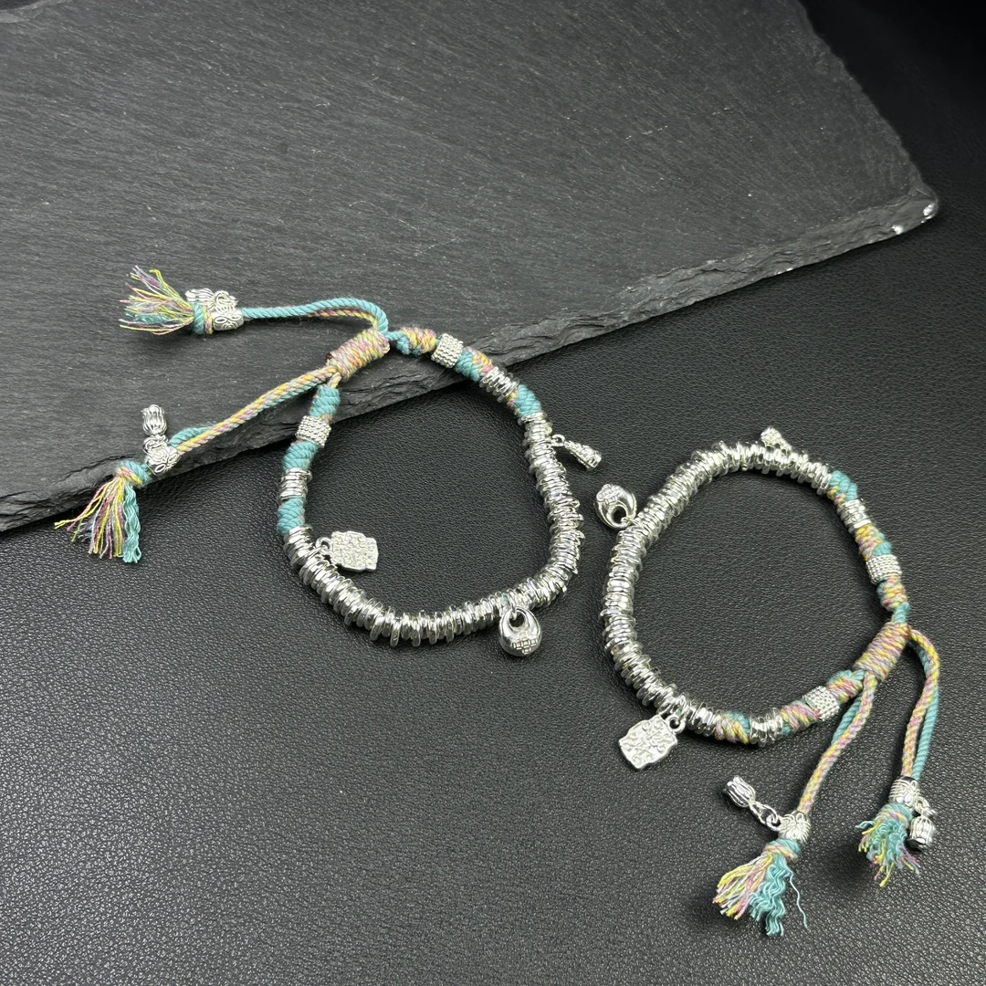 足银银制品 【铭记珠宝】足银DIY手绳5-DM249H335【多样性发一件】