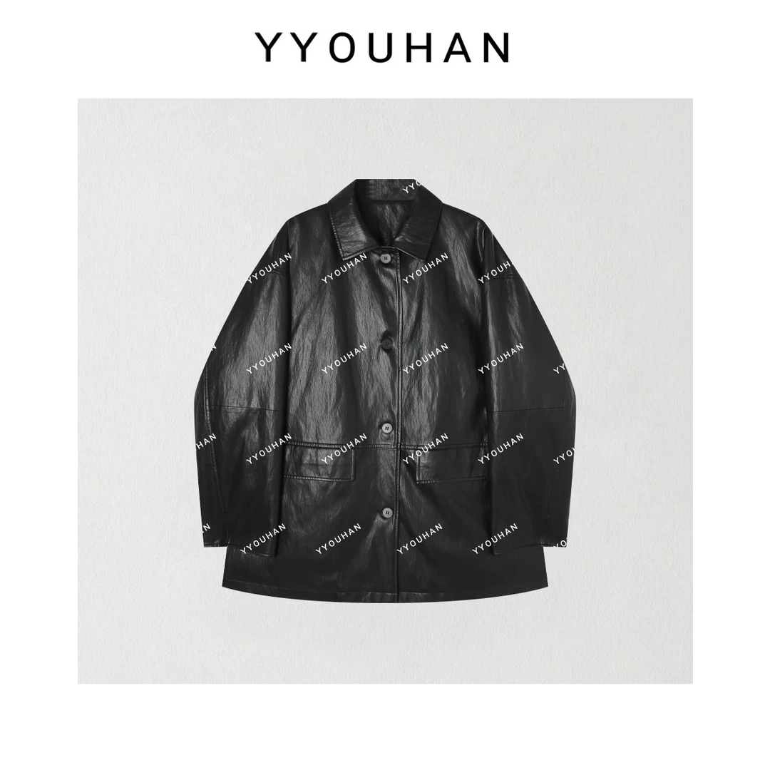 2025早春 休闲百搭轻薄款皮衣羽绒服 2412B6257