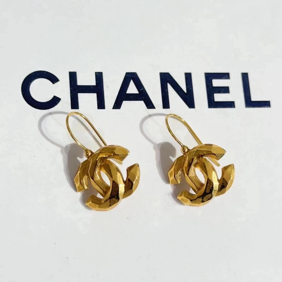 95新 Chanel/香奈儿 Chanel vintage香奈儿中古双c耳钩