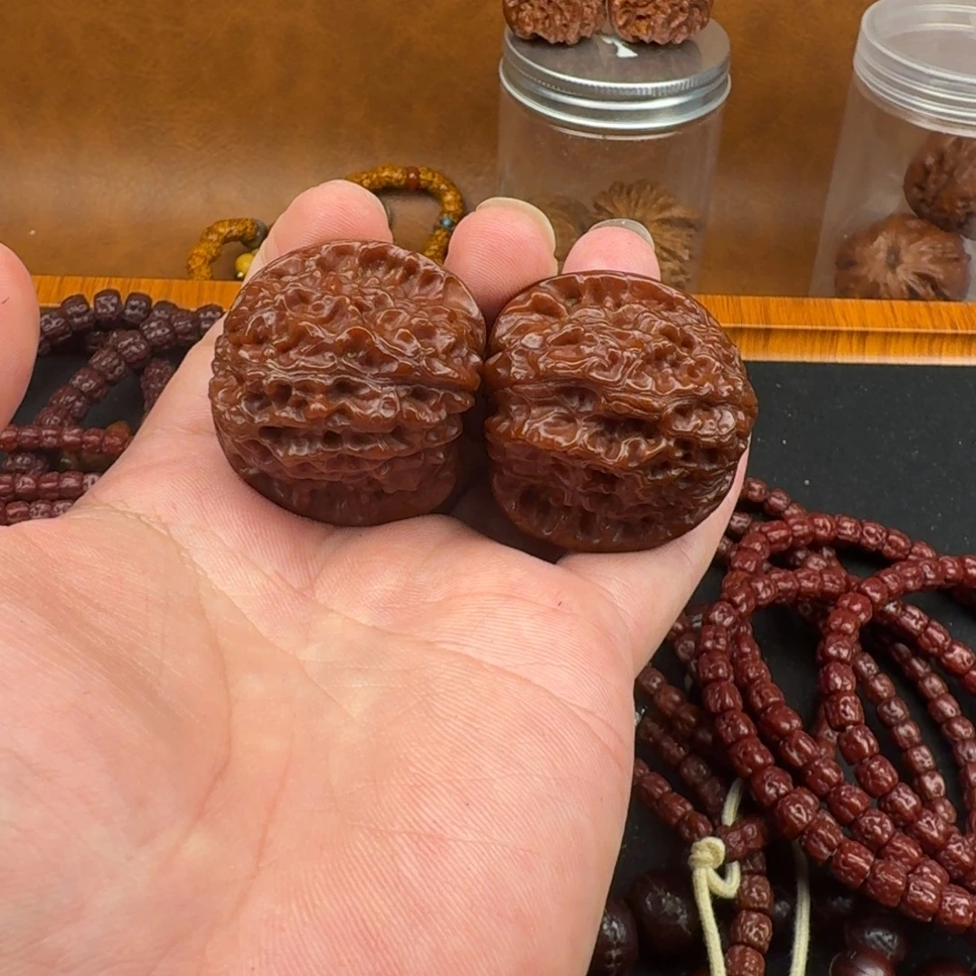 麦***柴吊坠金刚菩提麒麟38