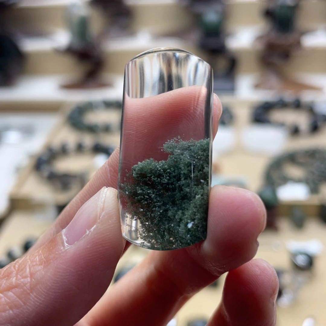 水晶颈饰未镶嵌绿幽灵吊坠