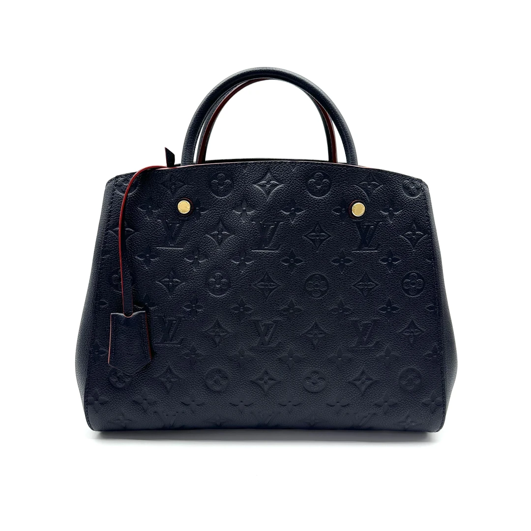 99新 LouisVuitton/路易威登 可乐/蒙田压纹蓝色/