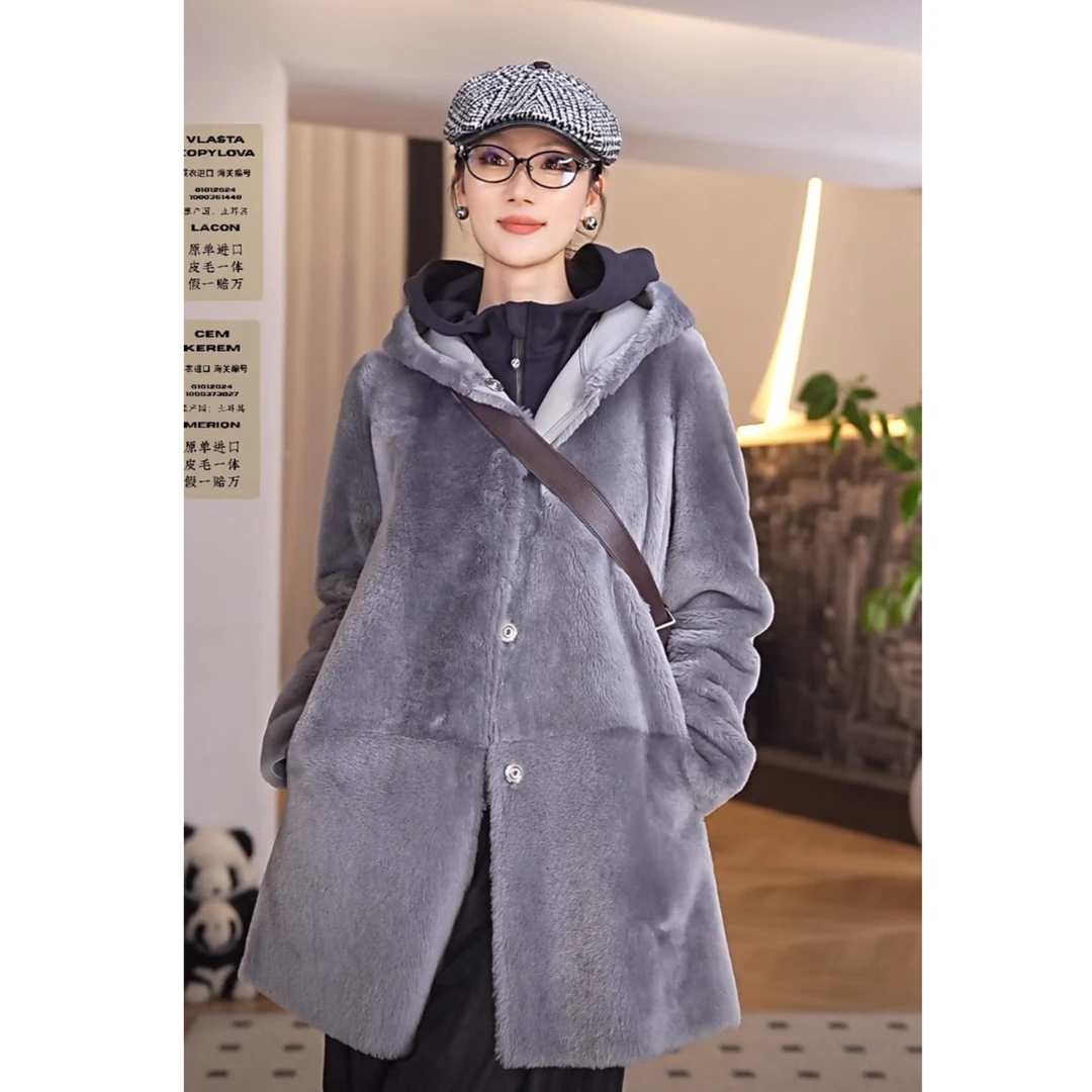 佰力郎82888【人间十二月】人人皆可驾驭保暖进口皮草外套皮毛一体