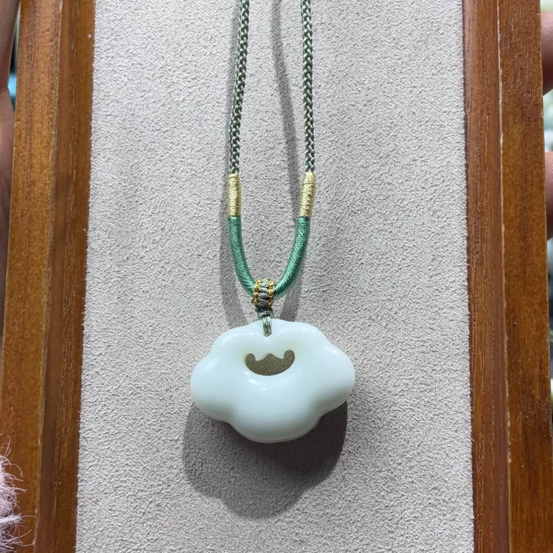 蓝田玉（蛇纹石化大理石玉）颈饰未镶嵌@***航