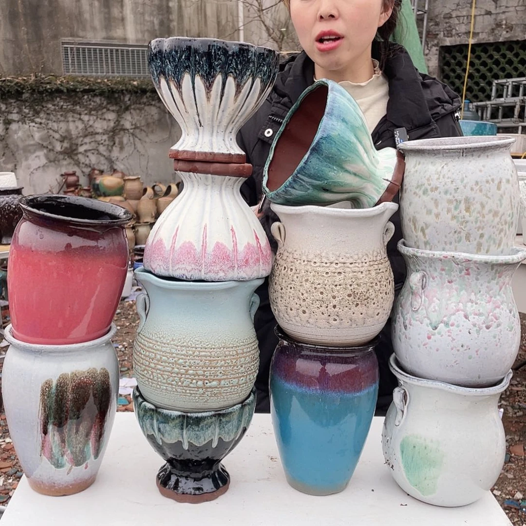 红陶王嫂花盆0215-666框