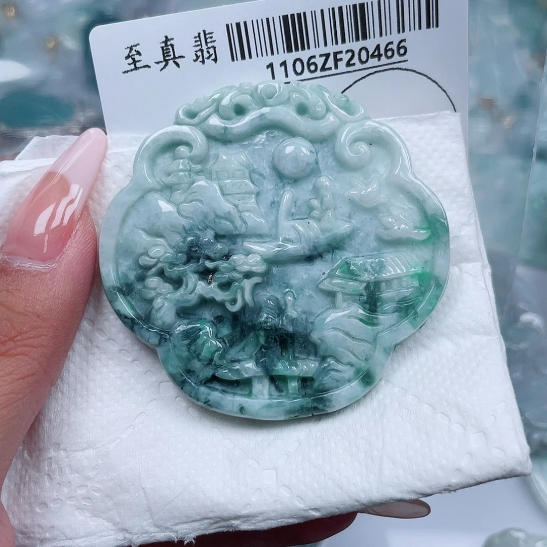 翡翠未镶嵌吊坠(不含链)