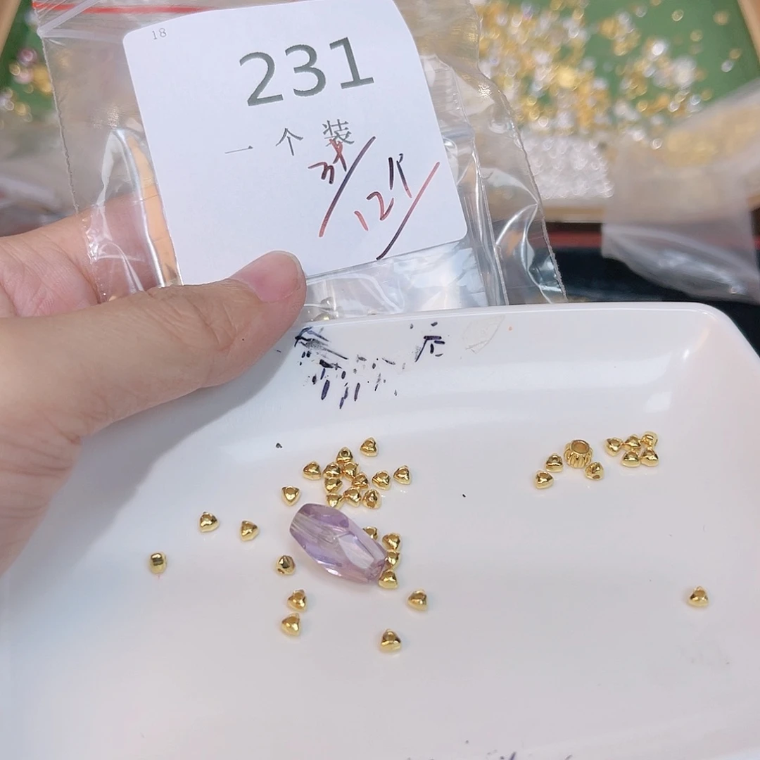 紫晶珠宝半成品银S925镀金镶嵌231