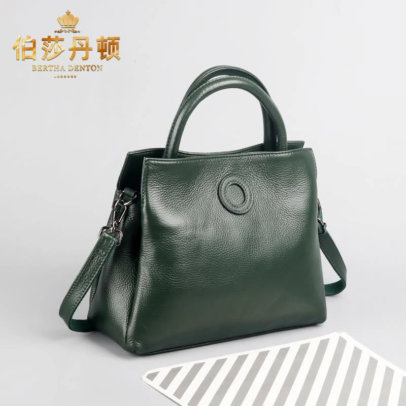 伯莎丹顿包包女包斜挎包2025新款真皮大容量手提水桶包女士单肩包