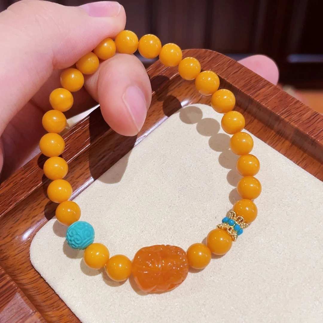 蜜蜡手链未镶嵌手串