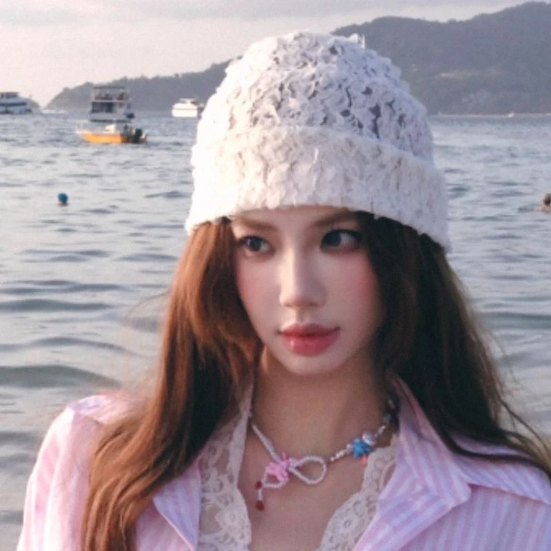 XIAOXIN【蕾丝帽】早春新款时尚百搭薄款蕾丝文艺帽子LWJ25A1S228