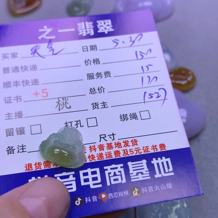 翡翠未镶嵌颈饰天****玩