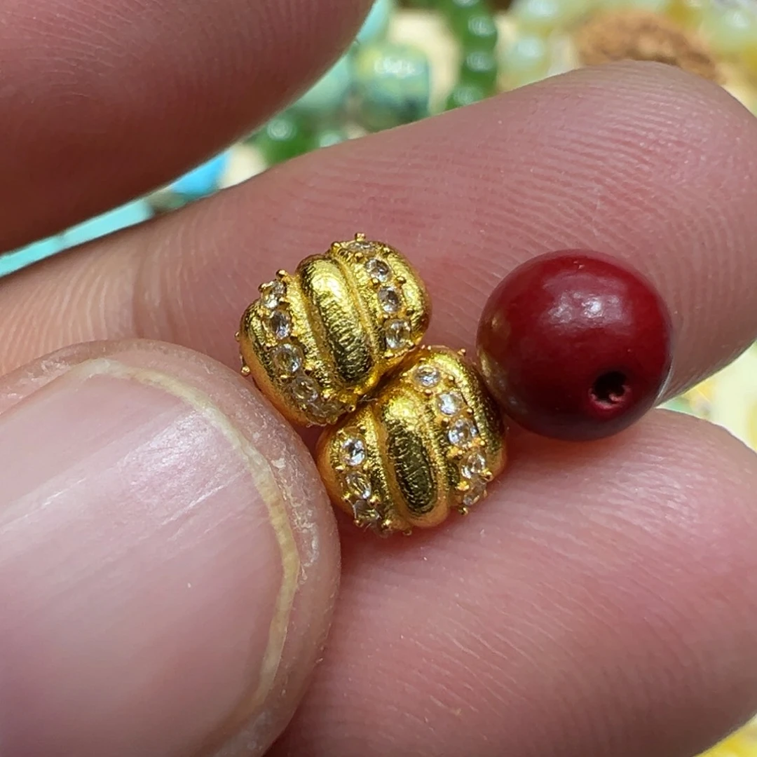 南红玛瑙银S925镀金镶嵌颈饰