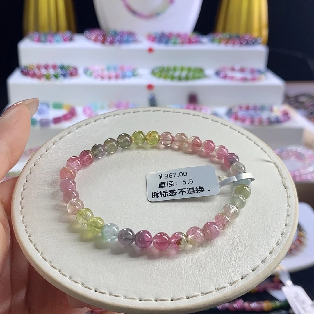 未镶嵌手链碧玺西瓜