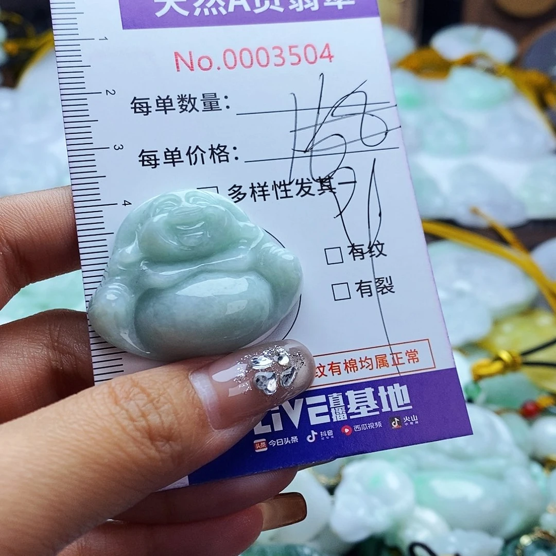 翡翠未镶嵌毛衣链3504