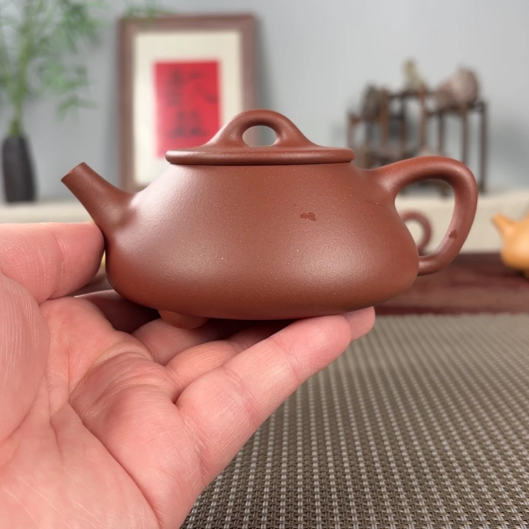 紫砂茶壶中****筑微瑕黄龙山原矿紫砂壶