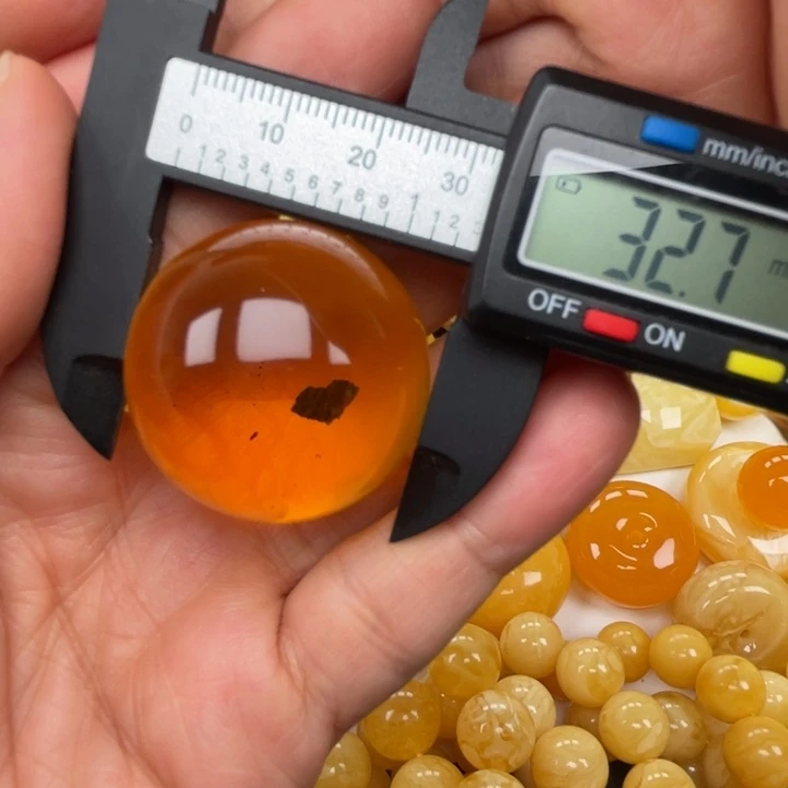 裸石蜜蜡未镶嵌蜜蜡植物圆珠