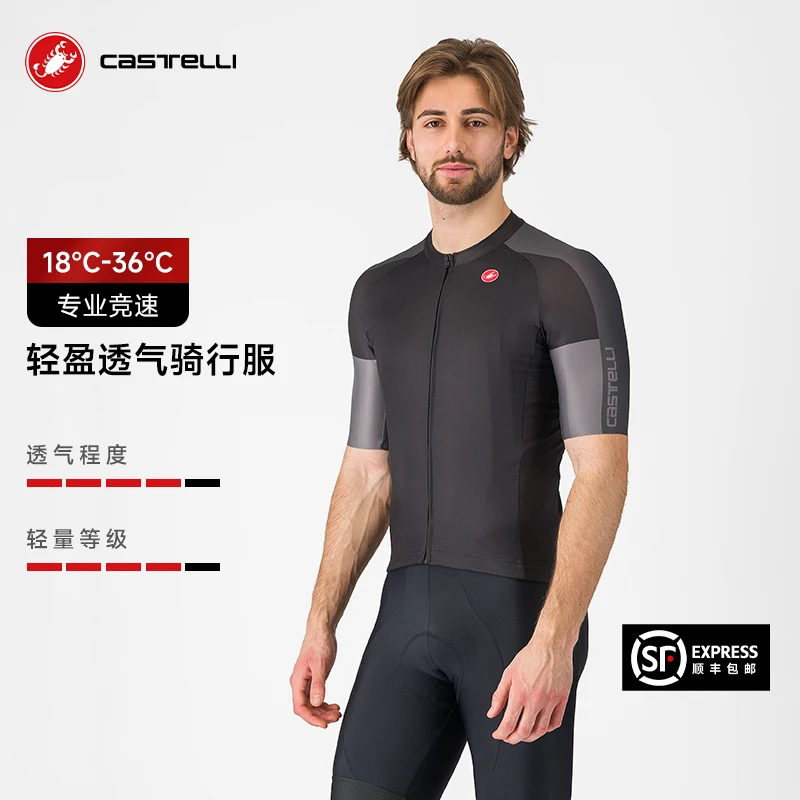 CASTELLI蝎子25新款骑行服短袖男春夏季轻薄透气速干竞技4525014