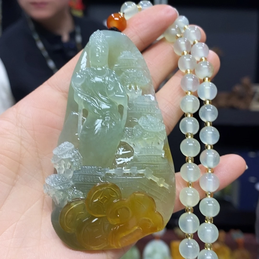 岫玉未镶嵌挂件挂件