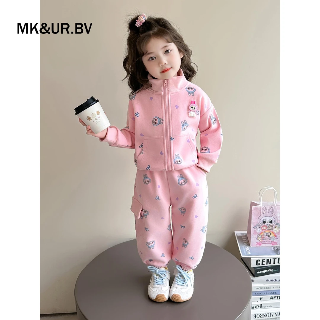 MK&UR.BV女童秋装2025年款衣服儿童秋季套装女宝宝洋气时髦两件套