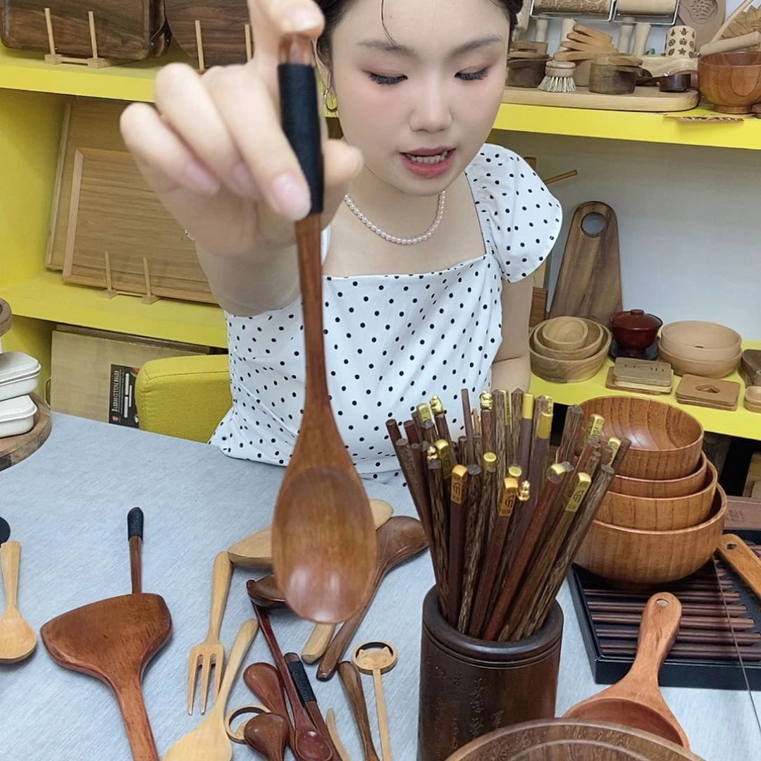 楠木缠线两个干饭勺