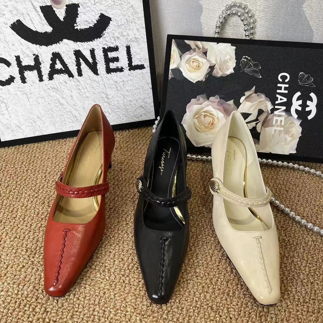 TROWSAGE/牛皮/4cm/尖头小跟浅口单鞋女鞋25D217