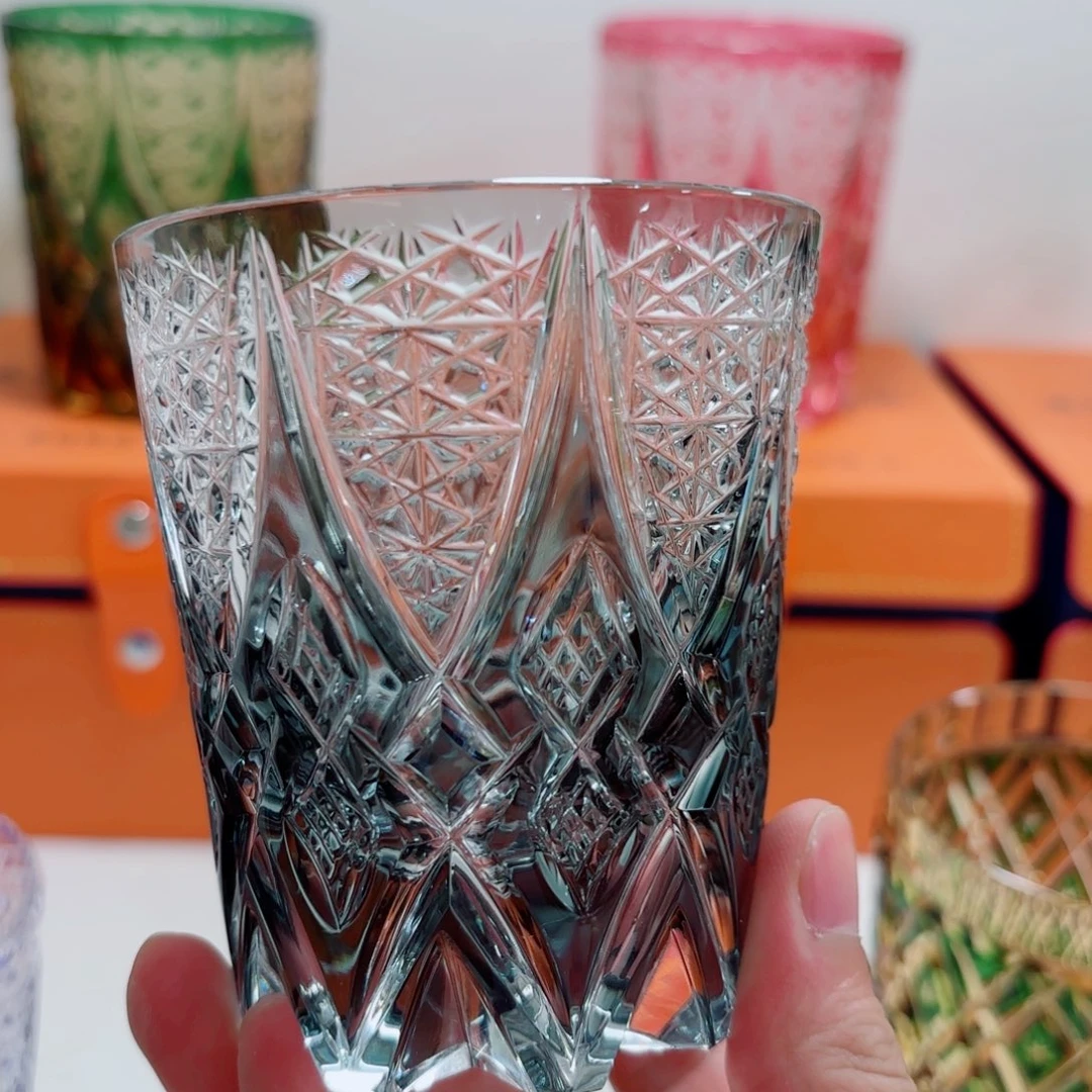平底款水晶玻璃-蓟花杯