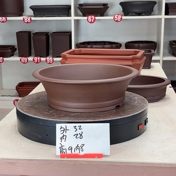 花盆紫砂下带小圆