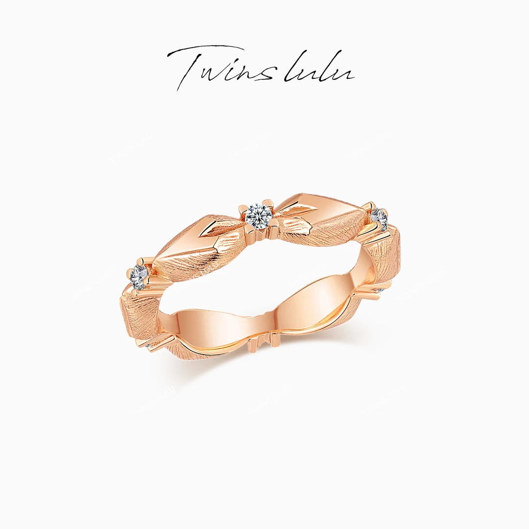 TWINS LULU 镀K金【春上新】百搭简约拉丝异形戒指TSS7683