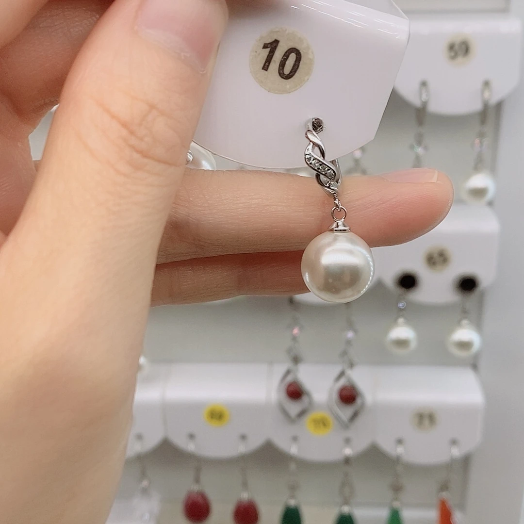 925银12毫米白贝珠