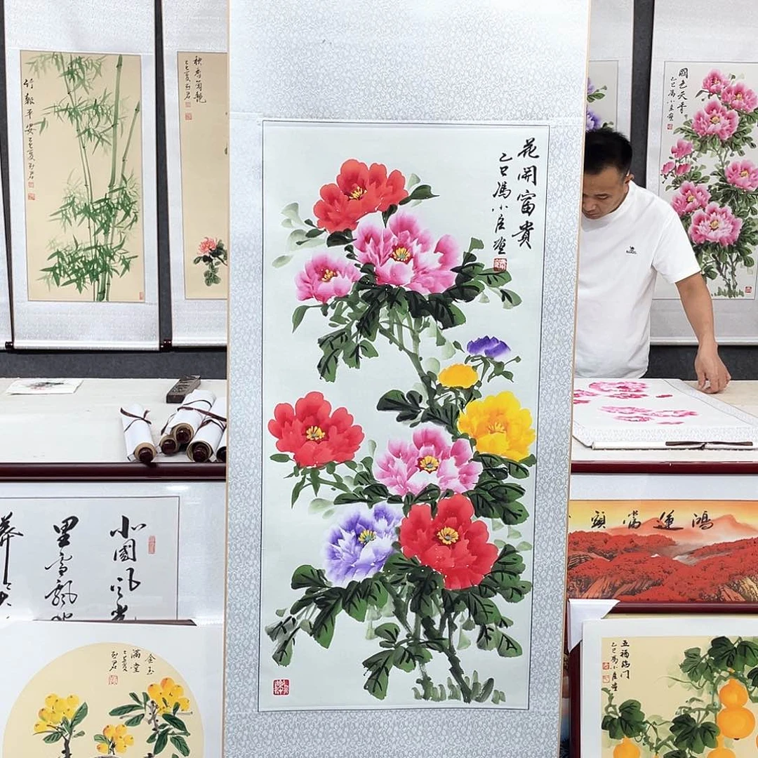 国画手绘手写作品