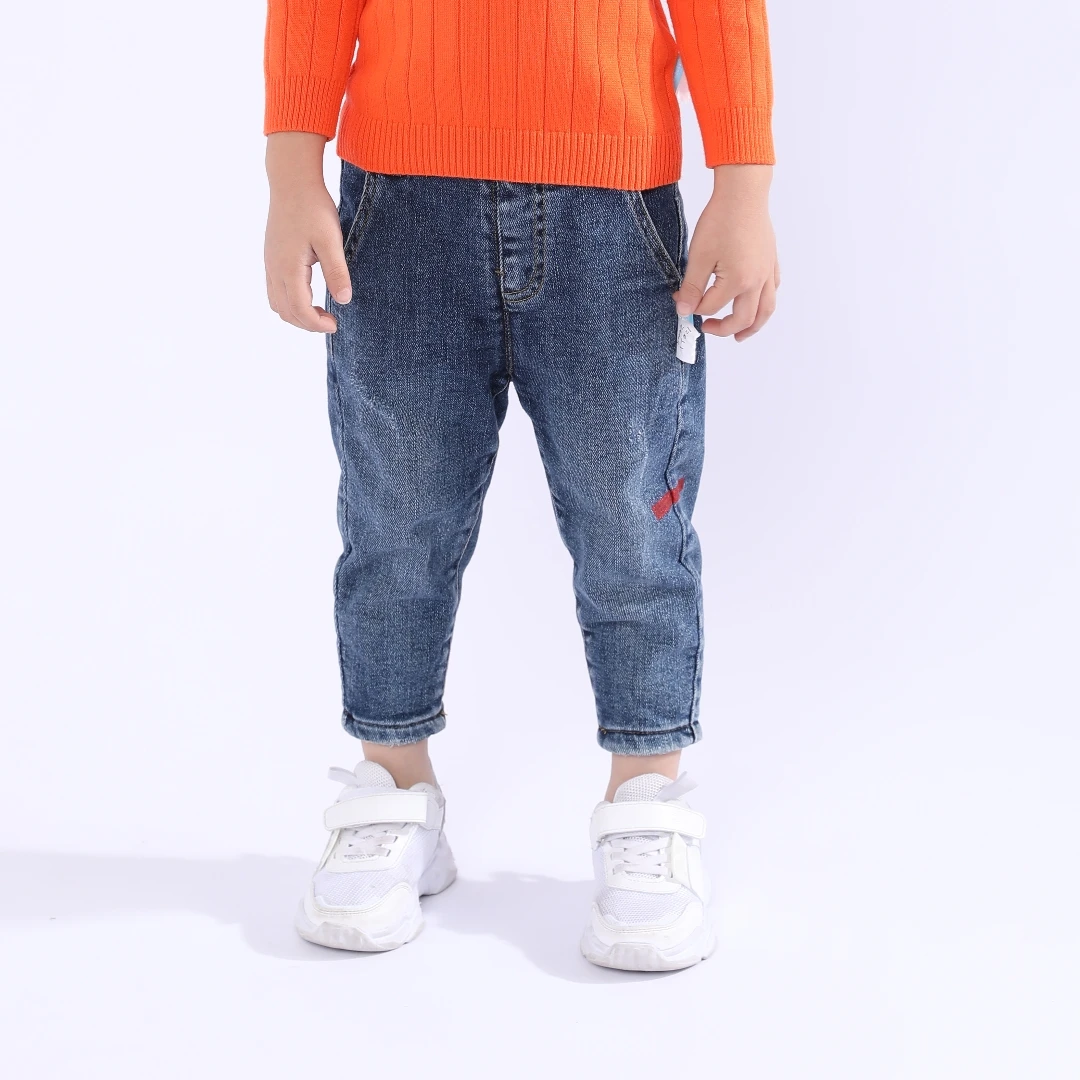 双层加绒软牛仔长裤 8141838