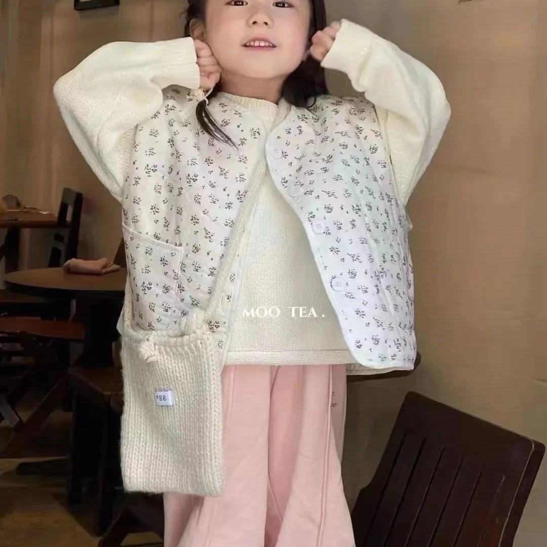 G705 女童儿童秋季冬季加厚加棉马甲马夹