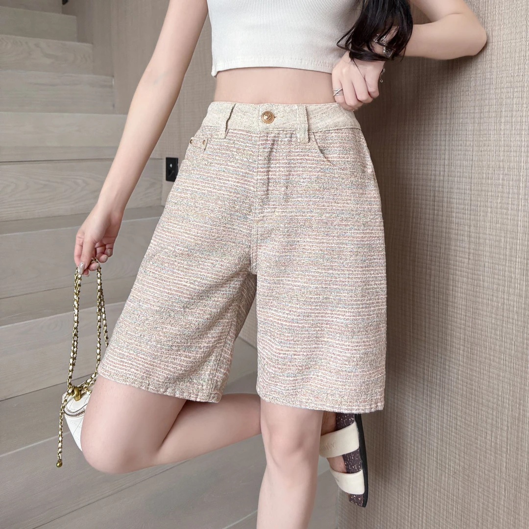 【财阀千金】时尚设计感小香风女士短裤气质百搭女款五分裤