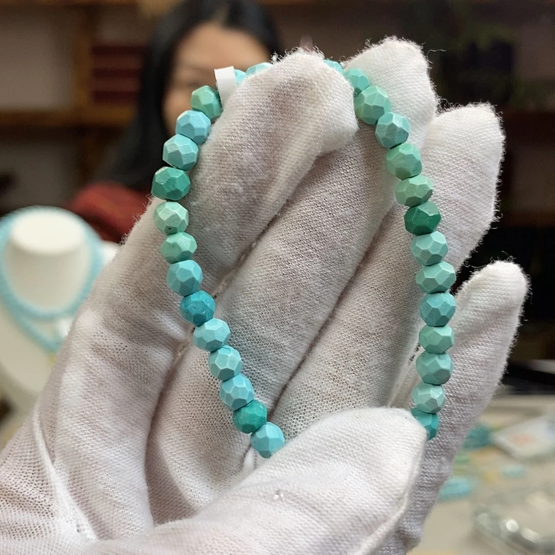 绿松石A11钻切单圈卡6未镶嵌