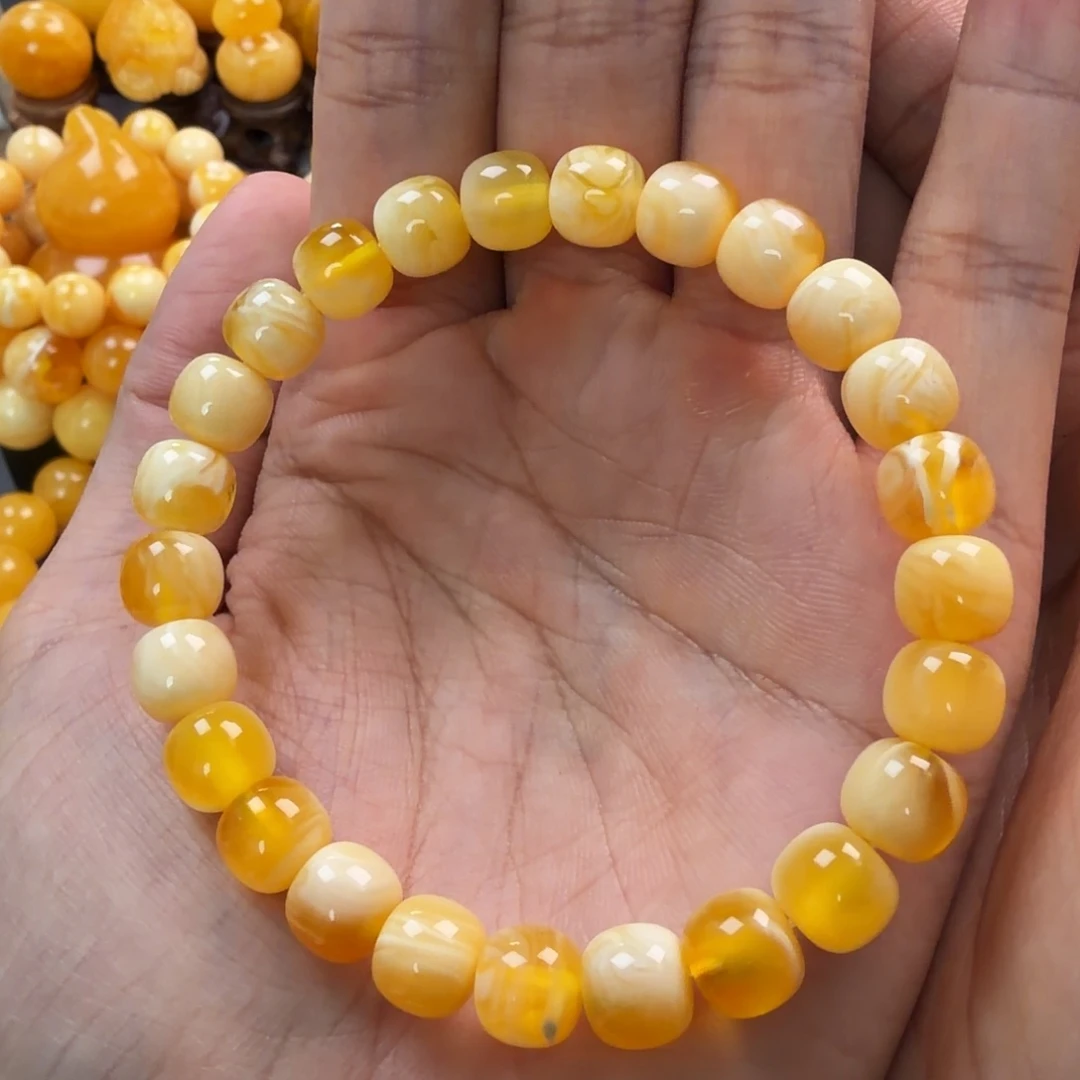 琥珀未镶嵌珠宝奇石9.4mm同料