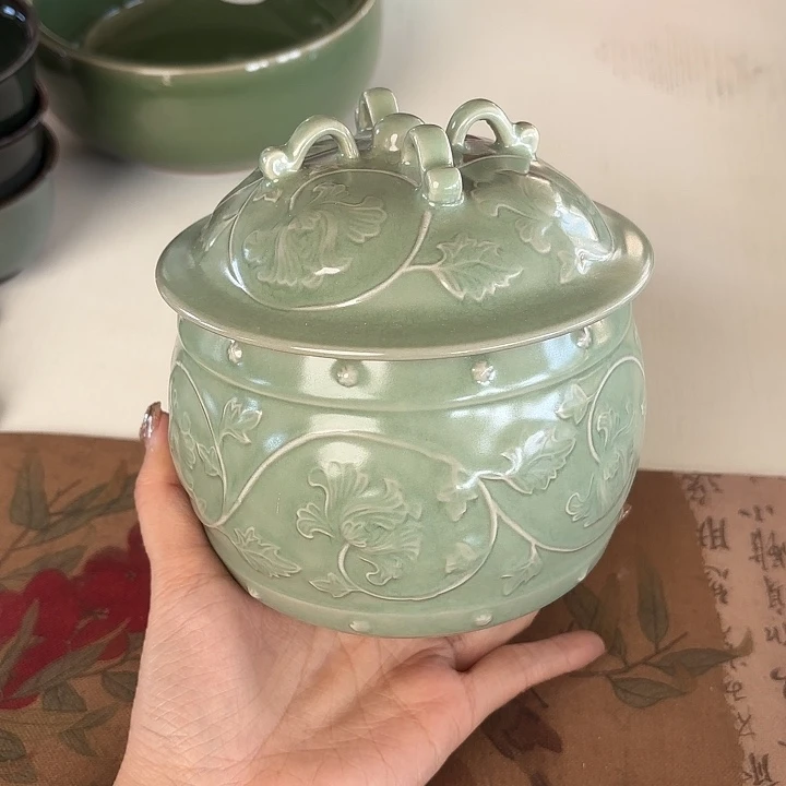 龙泉云间青瓷小米茶器