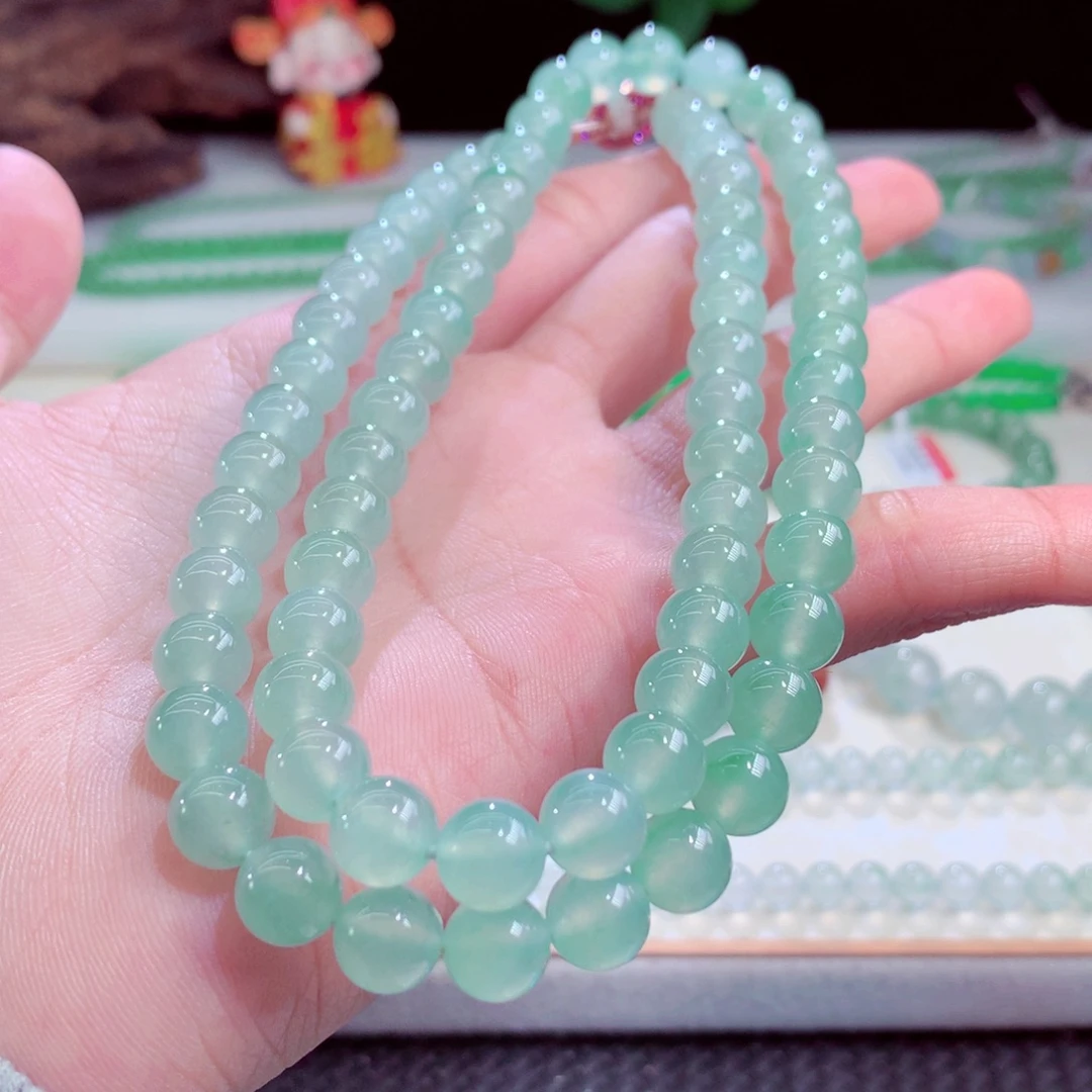 翡翠未镶嵌手链卡8.7mm