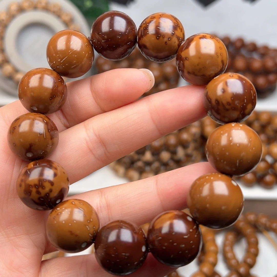 紫金鼠手串18光珠反油练手款