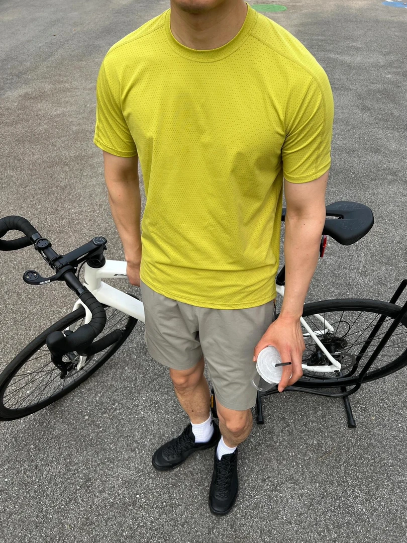 无畏盛夏！夏季男士运动休闲户外健身短袖吸湿排汗网孔T恤25139