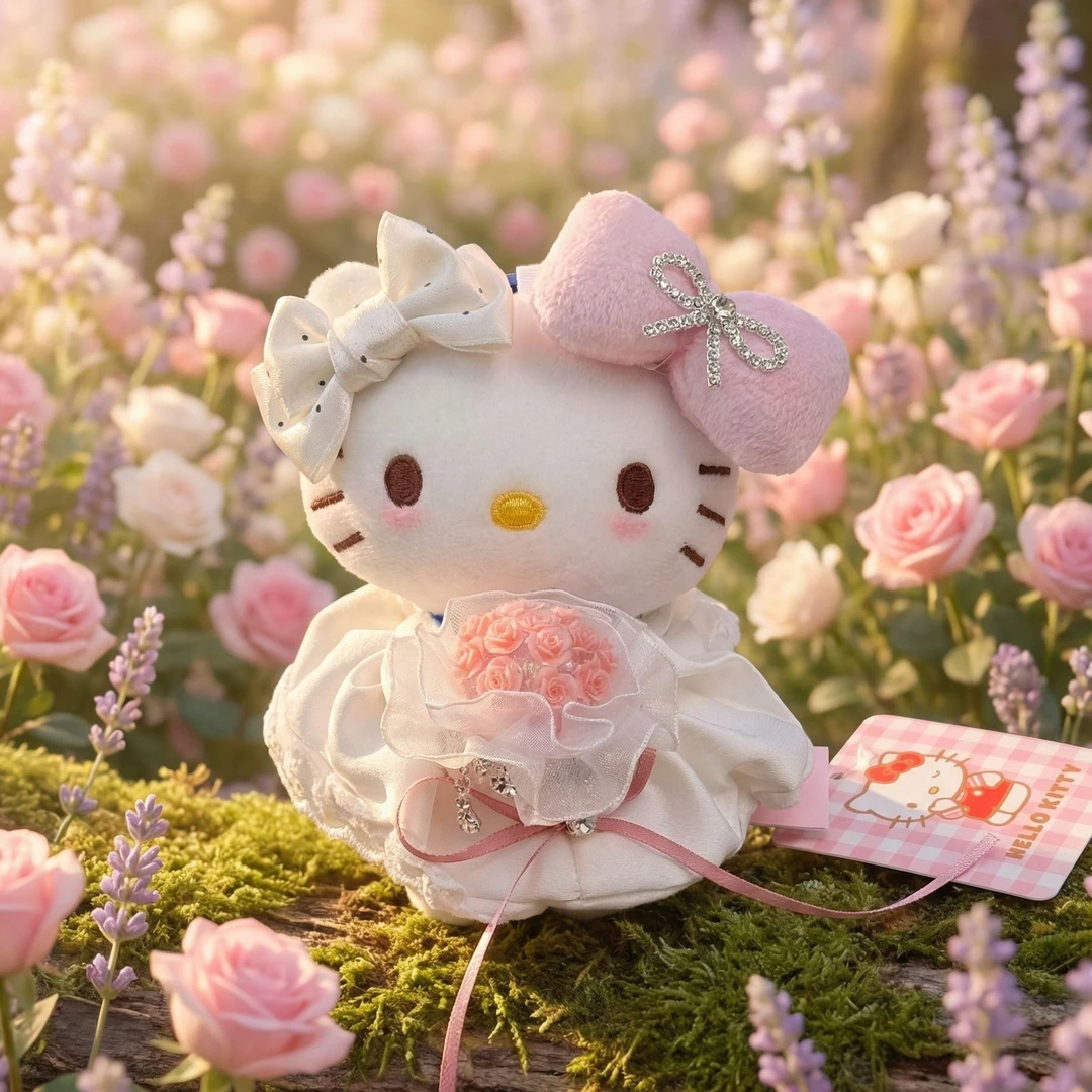 【送礼品袋】正版三丽鸥hellokitty心动猫情人节礼物毛绒挂件