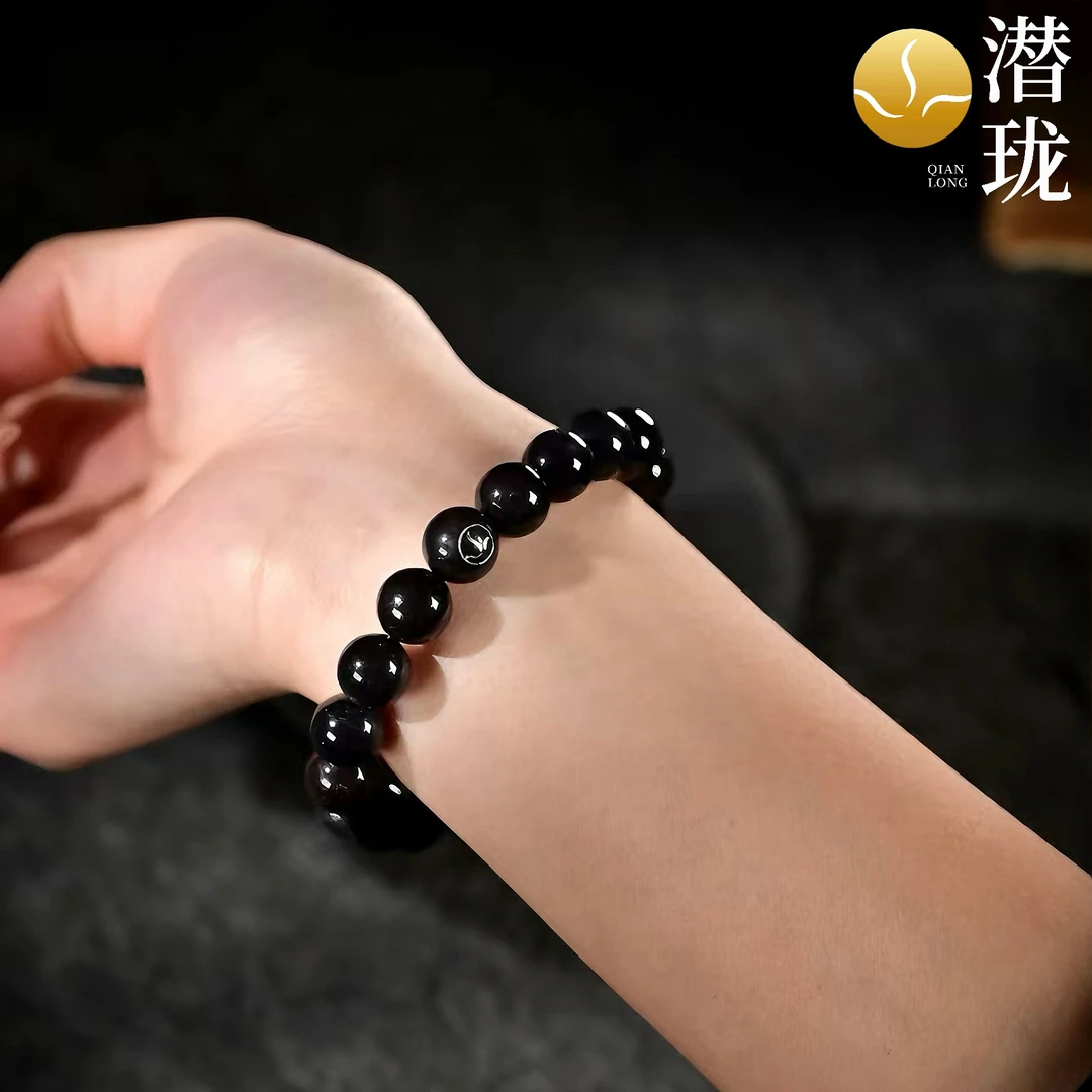 【潜珑】L-5001潜珑籽•黑金籽鸡血手串10mm多样性拍一发一
