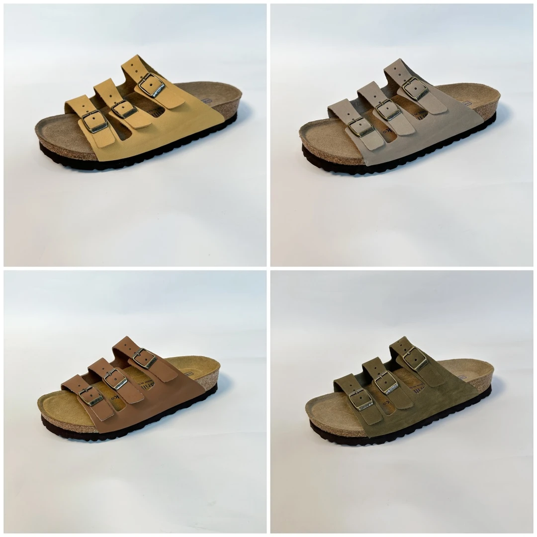 【柒老板】多带勃肯拖全牛皮软木拖鞋2025年爆款夏季新款时尚舒适