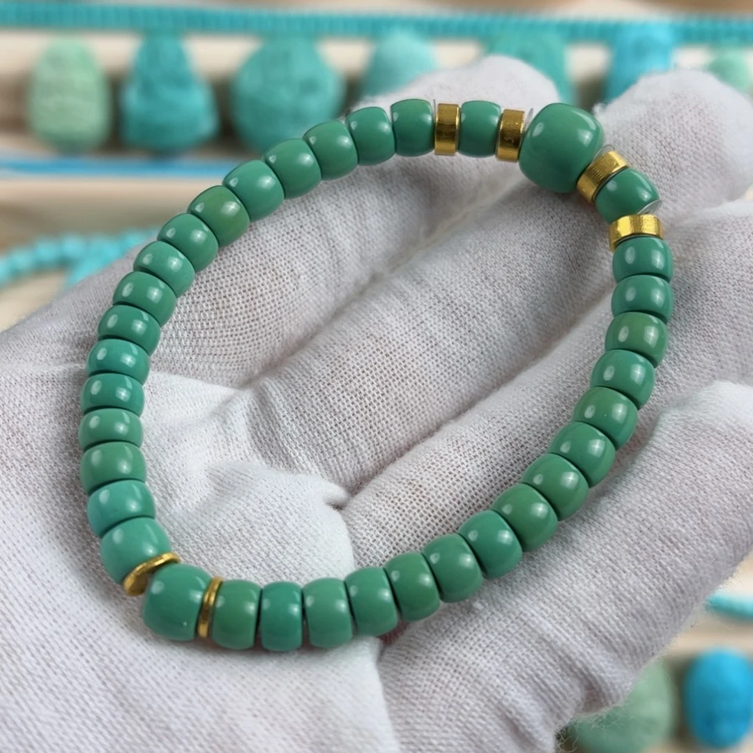 18K金镶嵌绿松石配饰