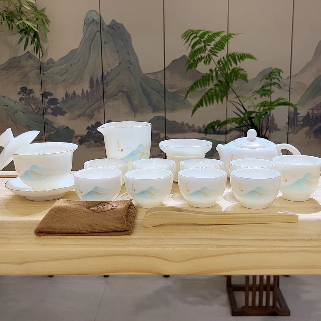 【都彩】日照金山羊脂玉瓷16头