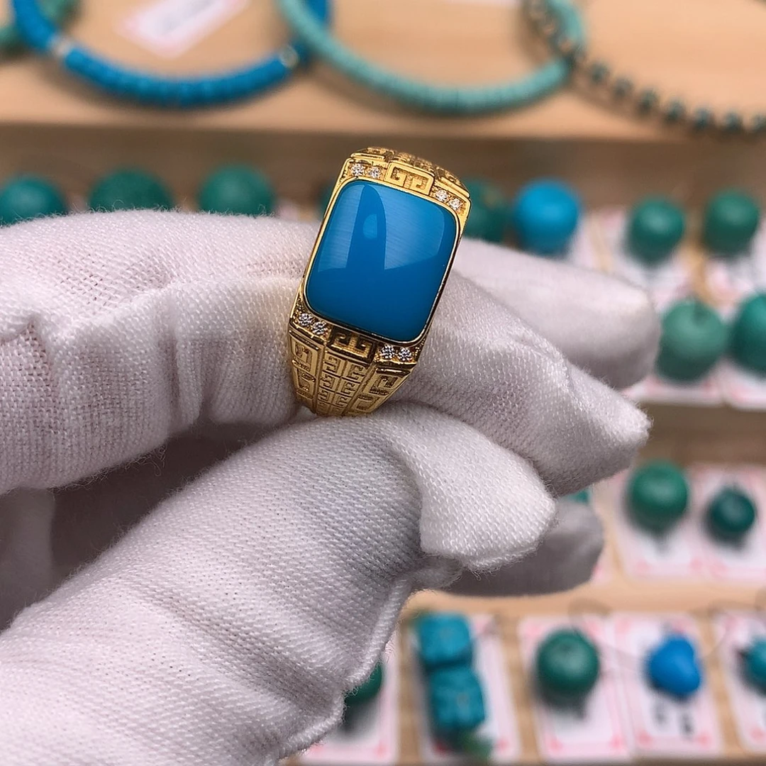 未镶嵌绿松石耳饰