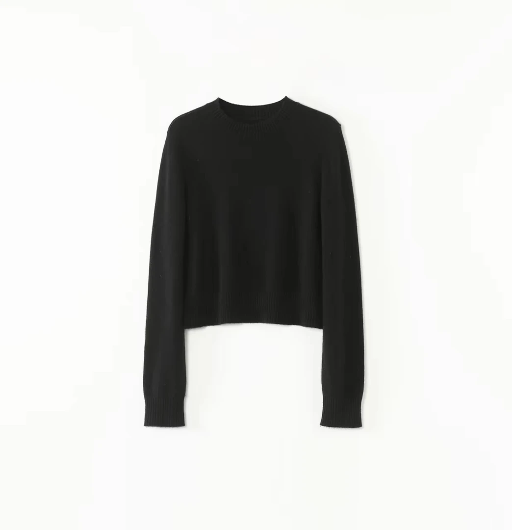 100羊绒秋冬季无缝细针织打底衫套头圆领气质百搭网红时尚款-188