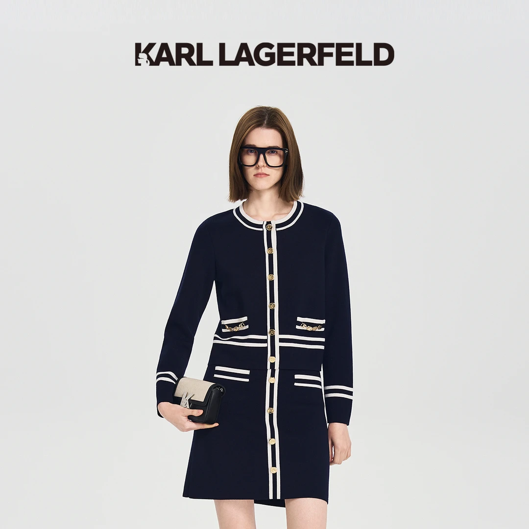 【诗语专属】KARLLAGERFELD秋季新款羊毛开衫老佛爷M26E2214
